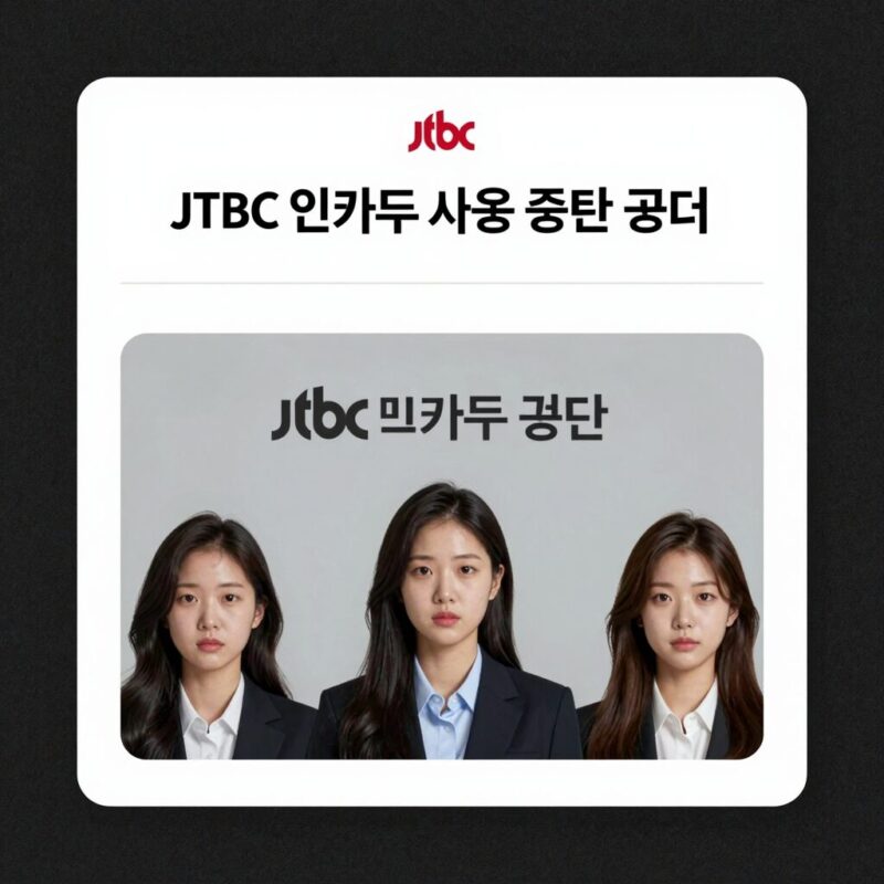 JTBC 법정관리 충격 전말 1 JTBC 법인카드 사용 중단 공지 화면과 임직원들의 혼란스러운 표정
