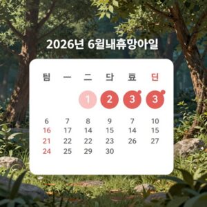 2026년 6월 대형마트 휴무일 달력 이미지