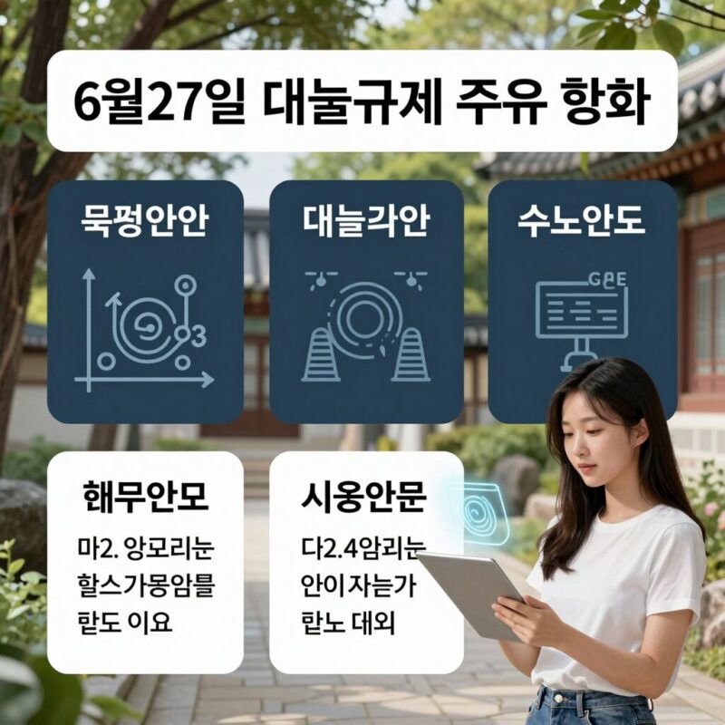 6월27일 주요 일정과 대출규제 총정리 1 6월27일 대출규제 주요 변화를 설명하는 인포그래픽