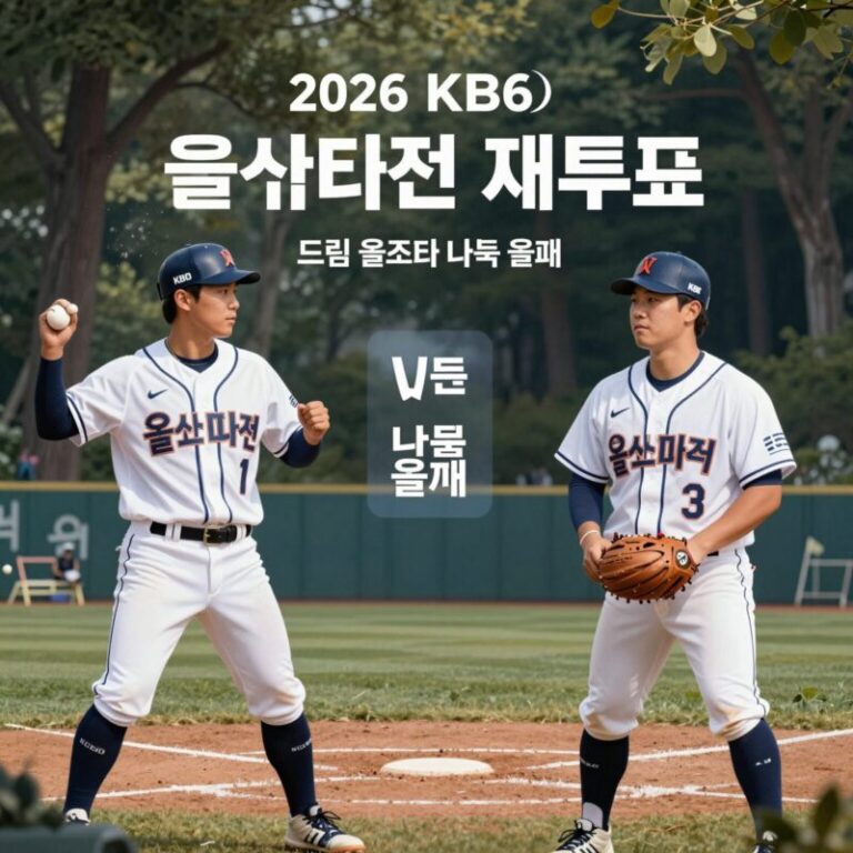 2026 KBO 올스타전 팬투표 재오픈 공지 이미지, 드림 올스타와 나눔 올스타 로고