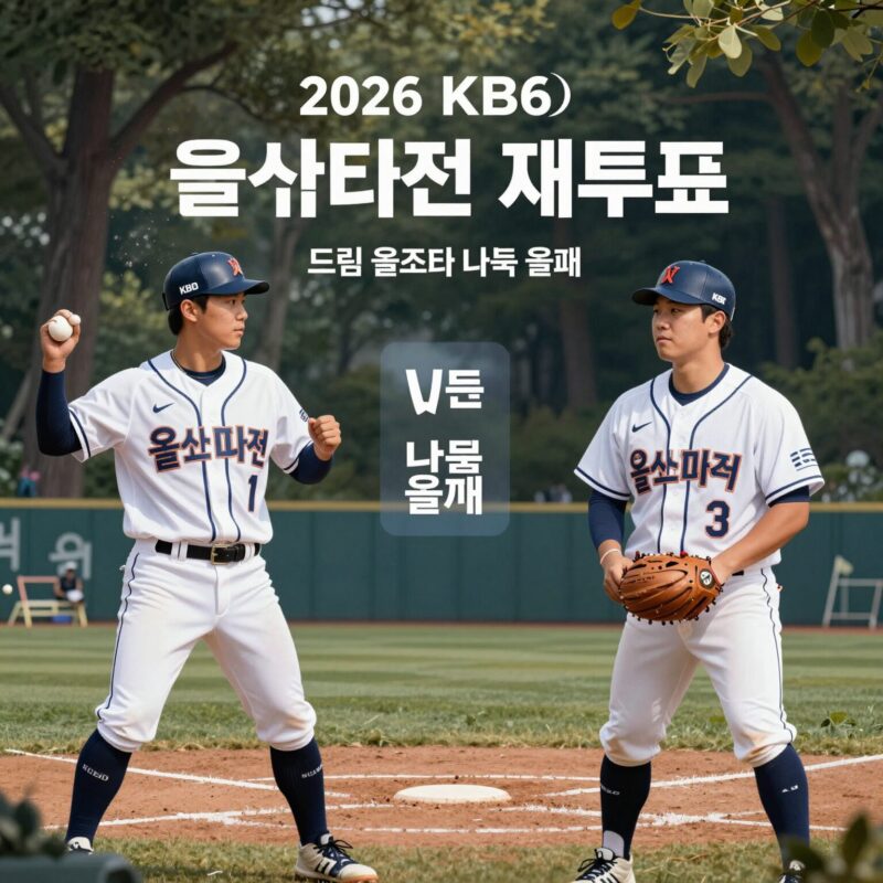2026 KBO 올스타전 팬투표 재오픈 공지 이미지, 드림 올스타와 나눔 올스타 로고