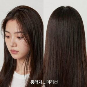 케라넷 2주 섭취 후 머리결 윤기 비교 사진