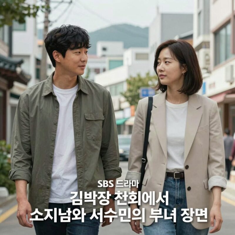 SBS 드라마 김부장 첫회에서 소지섭과 서수민의 부녀 장면