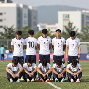 대한민국 축구팀 남아공전 패배 후 침울한 분위기