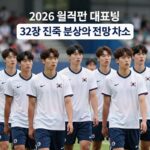 2026 월드컵 한국 대표팀 32강 진출 분석 및 전망 차트