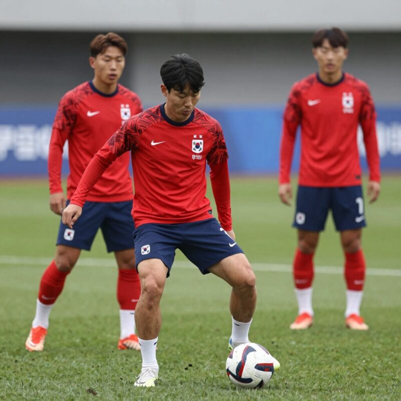 2026년 월드컵 한국 축구 대표팀 훈련 모습