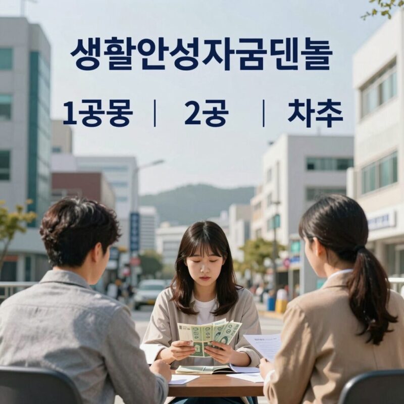 생활안정자금대출 1금융 2금융 비교 차트