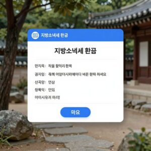 지방소득세 환급 신청 화면