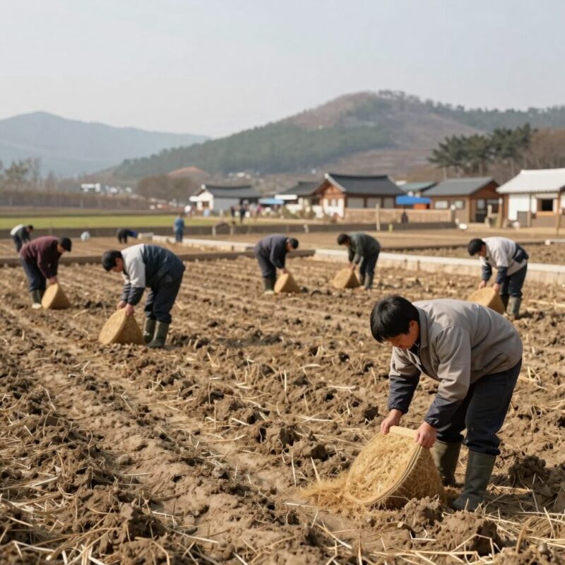 2026년 망종 모내기 풍경 농부들이 논에서 모를 심고 있다