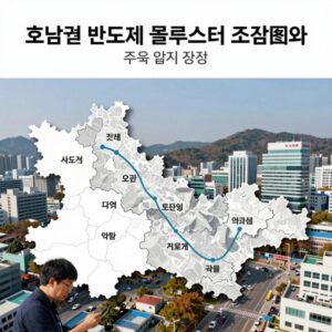 호남권 반도체 클러스터 조감도와 주요 입지 장점 설명