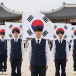 현충일 태극기 조기 게양 방법 예시