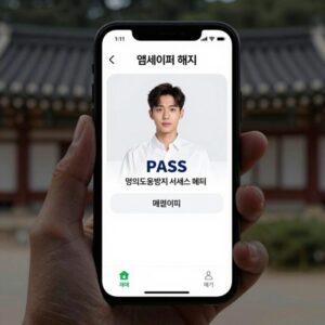 엠세이퍼 해제 PASS 앱 화면 명의도용방지서비스 메뉴