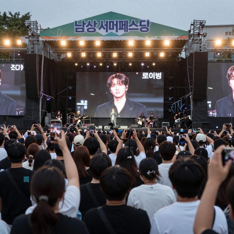 남산서머페스티벌 일정 예약 방법 총정리 1 남산서머페스티벌 백범광장에서 열린 로이킴과 존박의 공연 무대, 많은 관객이 야외에서 즐기는 모습