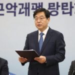 오석진 대전교육감 예비후보가 교육정책 발표회에서 연설하고 있는 모습