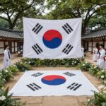 순국선열을 기리는 태극기와 추모공간