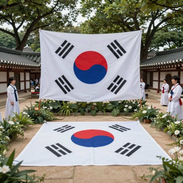 순국선열을 기리는 태극기와 추모공간
