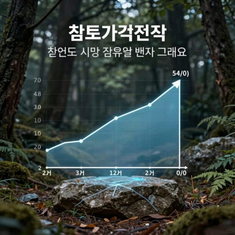 침투가격전략의 개념도와 시장 점유율 변화 그래프
