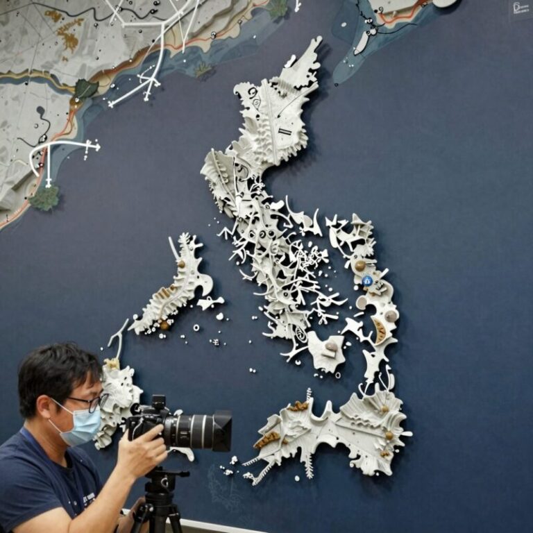 필리핀 지역 지각판 충돌 지도로 지진 발생 원인 설명