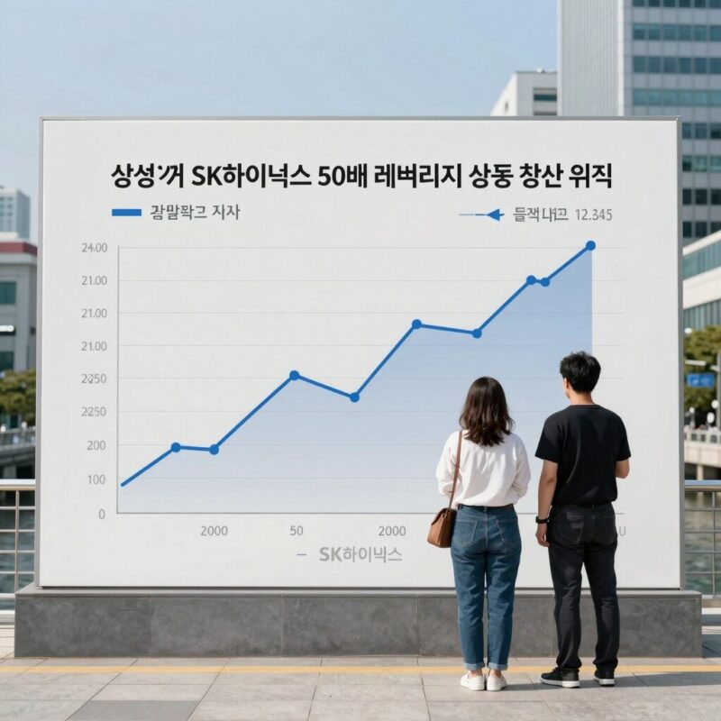 삼성전자 SK하이닉스 50배 레버리지 상품 청산 위험 그래프