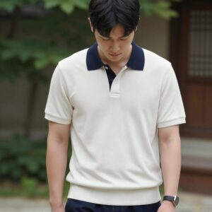 여름 폴로 니트 반팔 스타일링 연출 사진