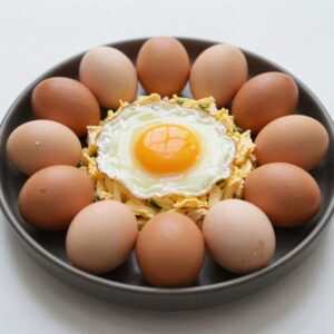 계란 감자샐러드 완성 접시
