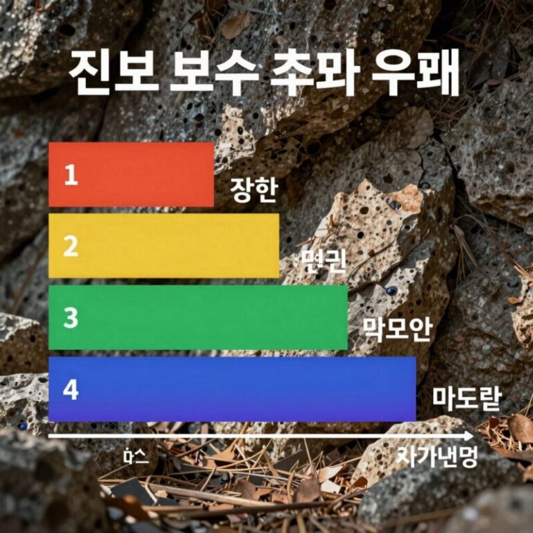 진보 보수 좌파 우파 정치 스펙트럼을 시각화한 그래프 이미지