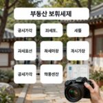 보유세 개편 기준일 계산 부동산 보유세 계산 흐름을 도식화한 이미지로 공시가격에서 과세표준, 세율 적용까지 순서대로 설명