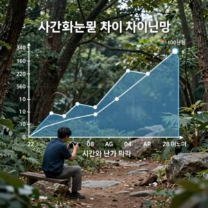 부의 사분면을 경험하며 시간과 단가의 차이를 그래프로 표현한 이미지