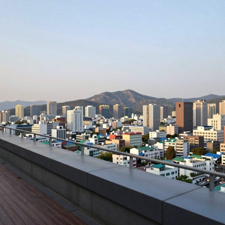 라누보한남2차 루프탑 테라스에서 바라본 도심 조망