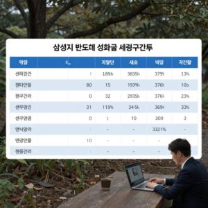 삼성전자 반도체 성과급 실수령액 계산을 위한 세금 구간표