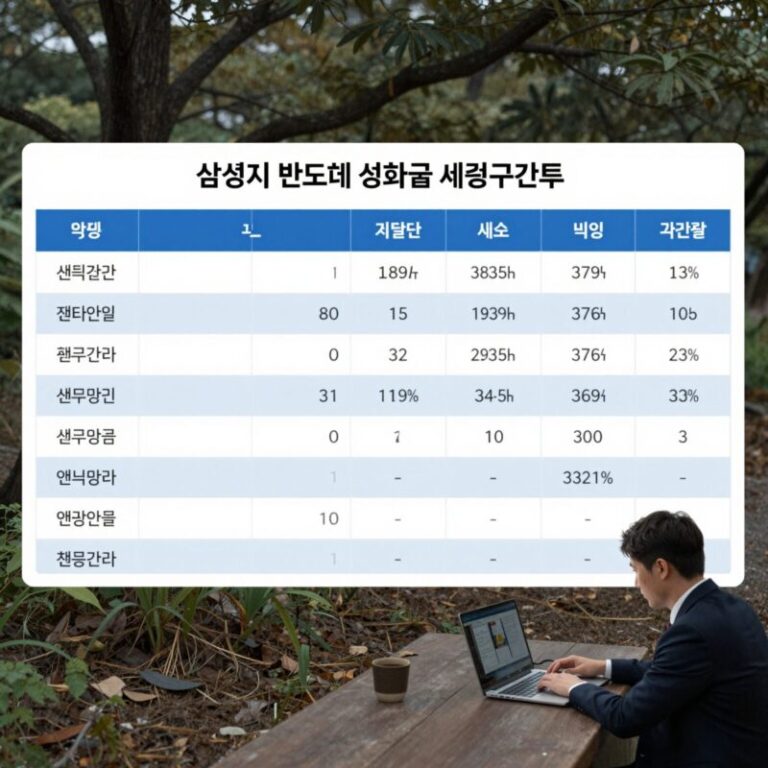 삼성전자 반도체 성과급 실수령액 계산을 위한 세금 구간표