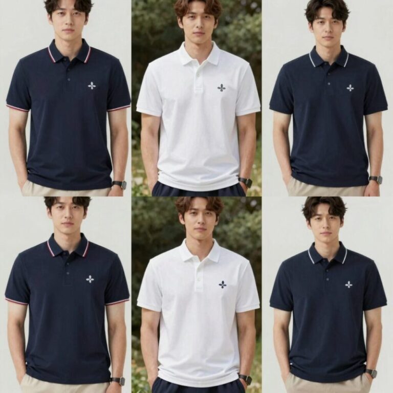 시어서커 셔츠 브랜드별 비교 이미지: 폴로, 커스텀어클락, 올젠, 노멜렛 제품 사진