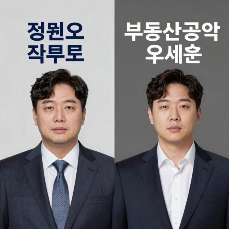 정원오 더불어민주당 서울시장 후보와 오세훈 국민의힘 후보의 부동산 공약 비교 이미지