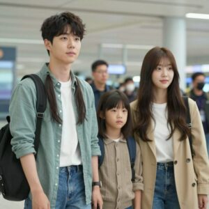 배용준 박수진 박신혜 최태준 가족 싱가포르 공항 모습