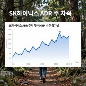 SK하이닉스 ADR 주가 차트와 HBM 수주 증가율 그래프