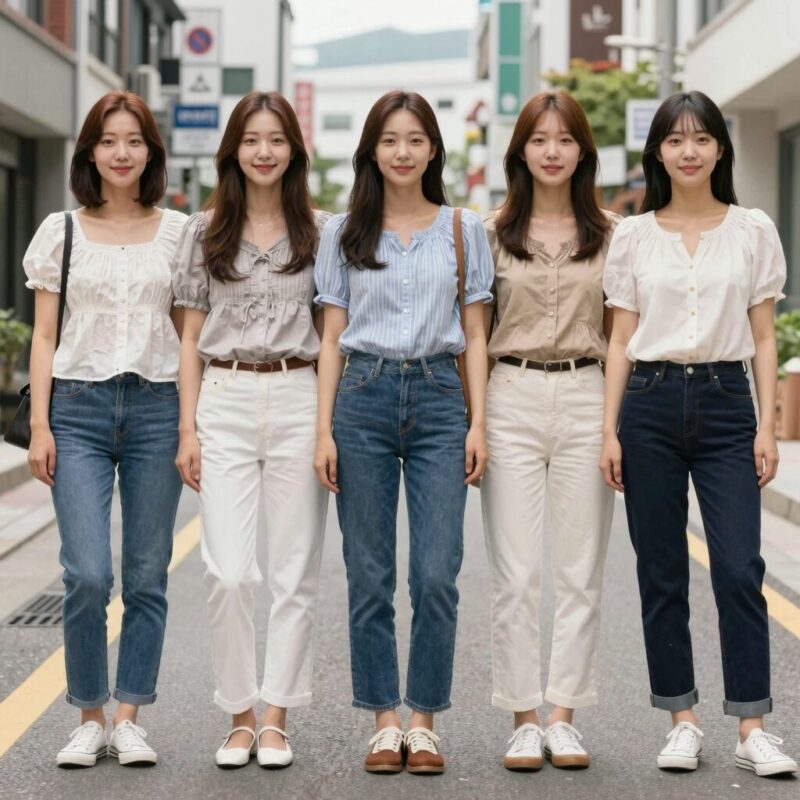 여름 민소매 블라우스 다양한 스타일 코디 모음
