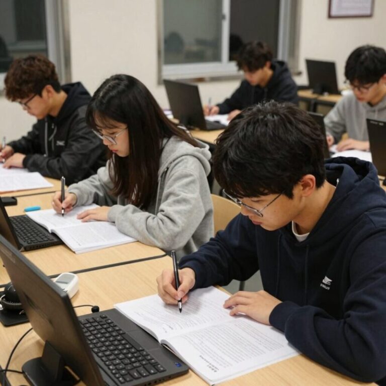 수만휘 스파르타 자습실에서 집중해서 공부하는 학생들 모습