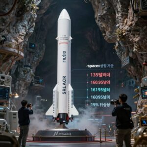 SpaceX 상장 첫날 주가가 135달러에서 160.95달러로 19% 상승한 나스닥 차트