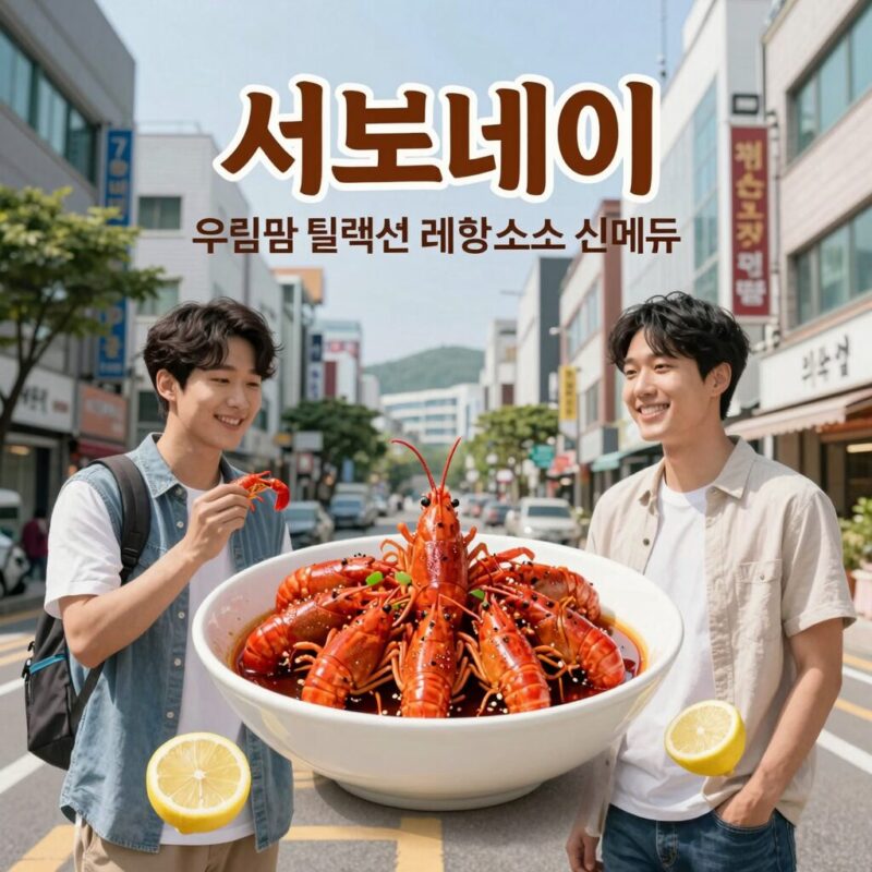 서브웨이 7월 행사 쉬림프 컬렉션과 레몬 소스 신메뉴 포스터