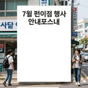 7월 편의점 행사 안내 포스터