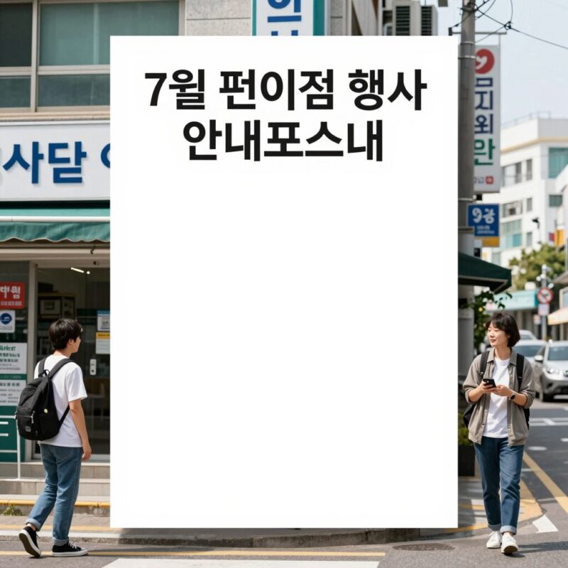 7월 편의점 행사 안내 포스터