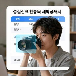 성실신고확인비용 세액공제 계산 예시 그래프