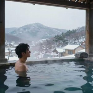 다카야마 우안 호텔 최상층 노천 온천 전경