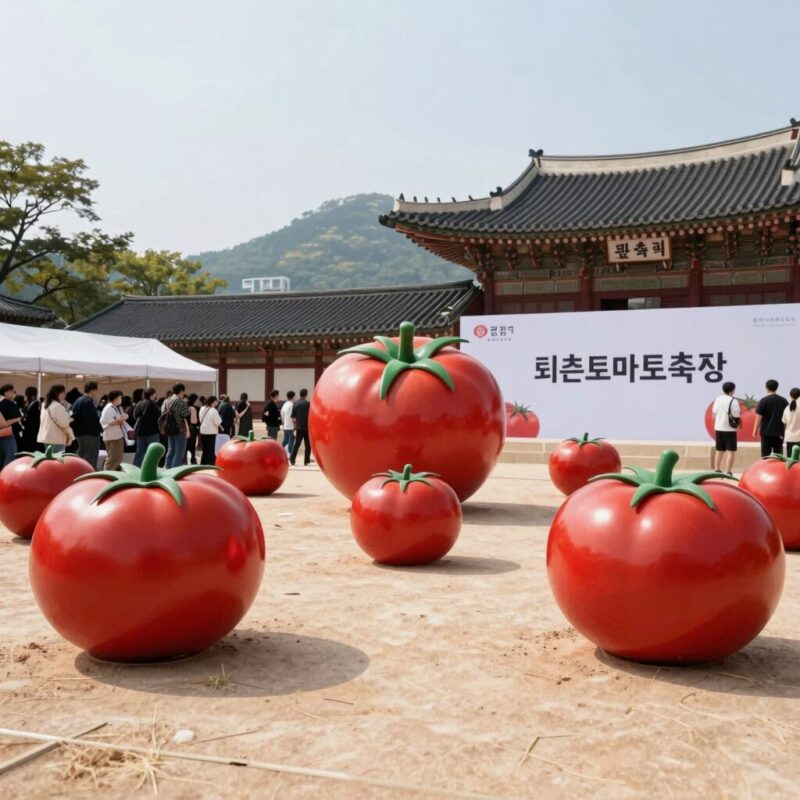 2026 퇴촌토마토축제 일정 1 2026 퇴촌토마토축제 행사장 전경과 토마토 조형물