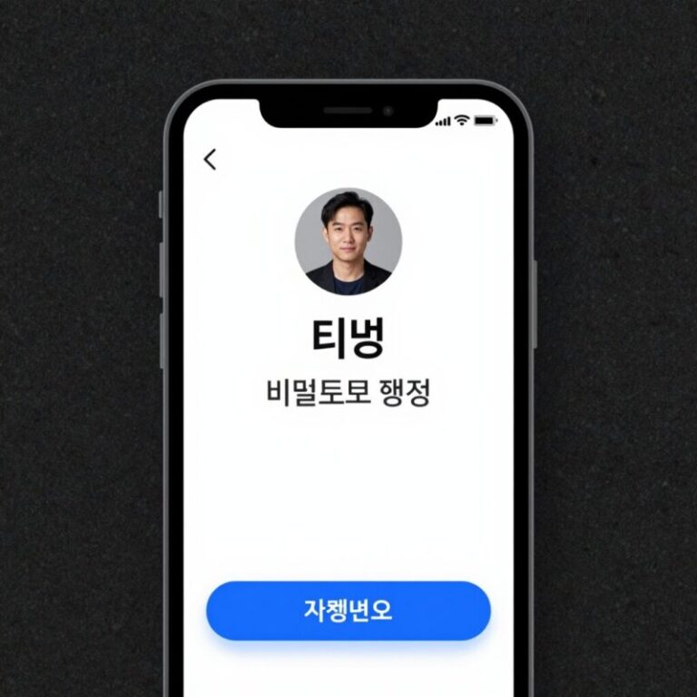 티빙 앱에서 비밀번호 변경 화면