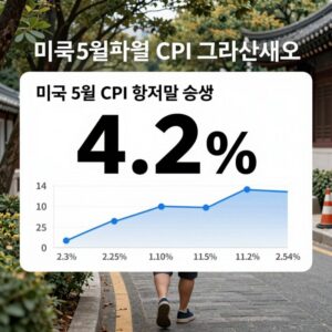 미국 5월 CPI 4.2% 상승 그래프와 주요 항목별 기여도