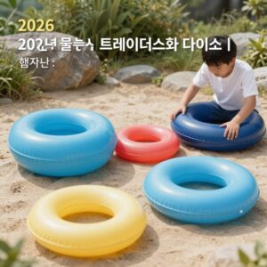 2026년 물놀이튜브 트레이더스와 다이소 제품 비교 사진 다양한 디자인과 가격대