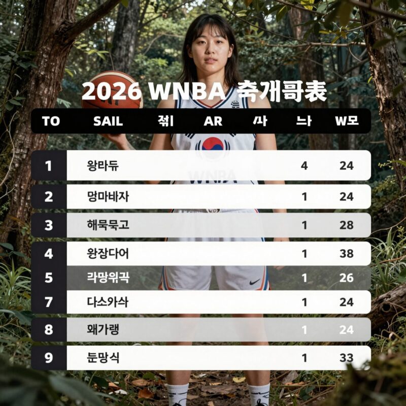 WNBA 순위 2026 상위팀 분석 1 2026 WNBA 순위 표