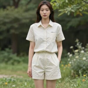 뷰오리 여성 여름 셔츠 드림니트 헤일로 셋업