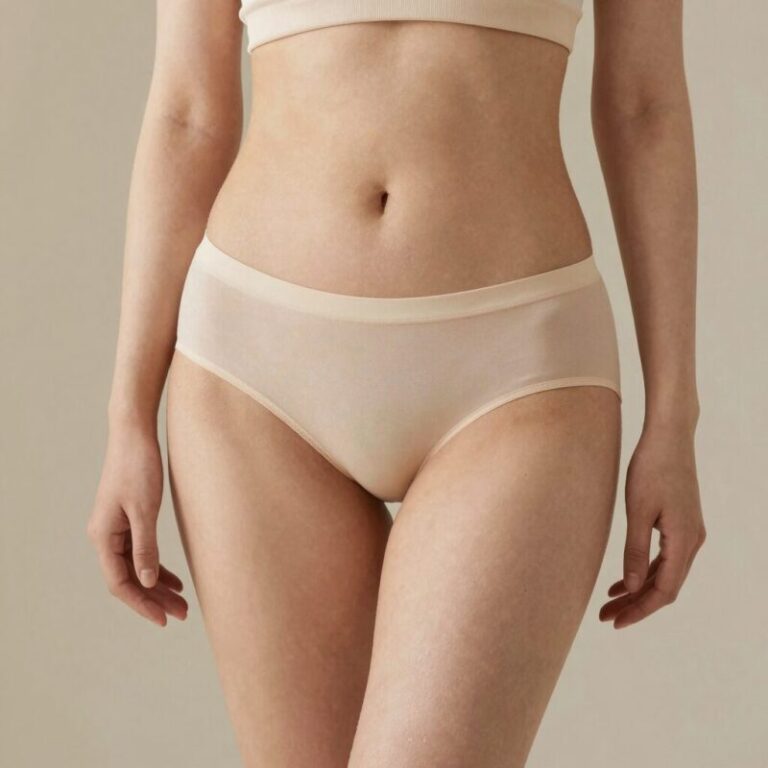 여성 네모팬티 드로즈 착용 모습 속바지 대용으로 활용